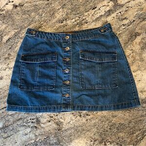 POLL Denim button up mini skirt size 11